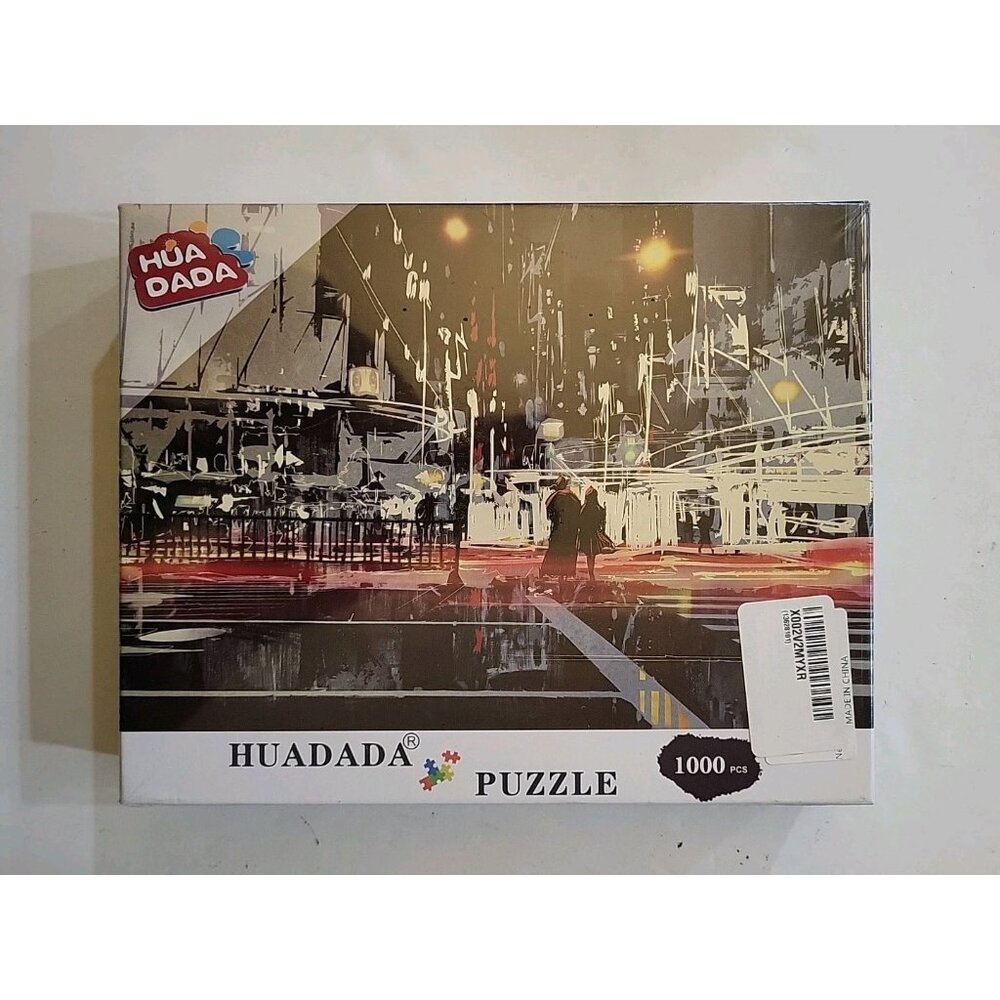 Huadada "Night Scene Of Modern City" 1000pc 27.6"×19.7" Jigsaw Puzzle New Sealed